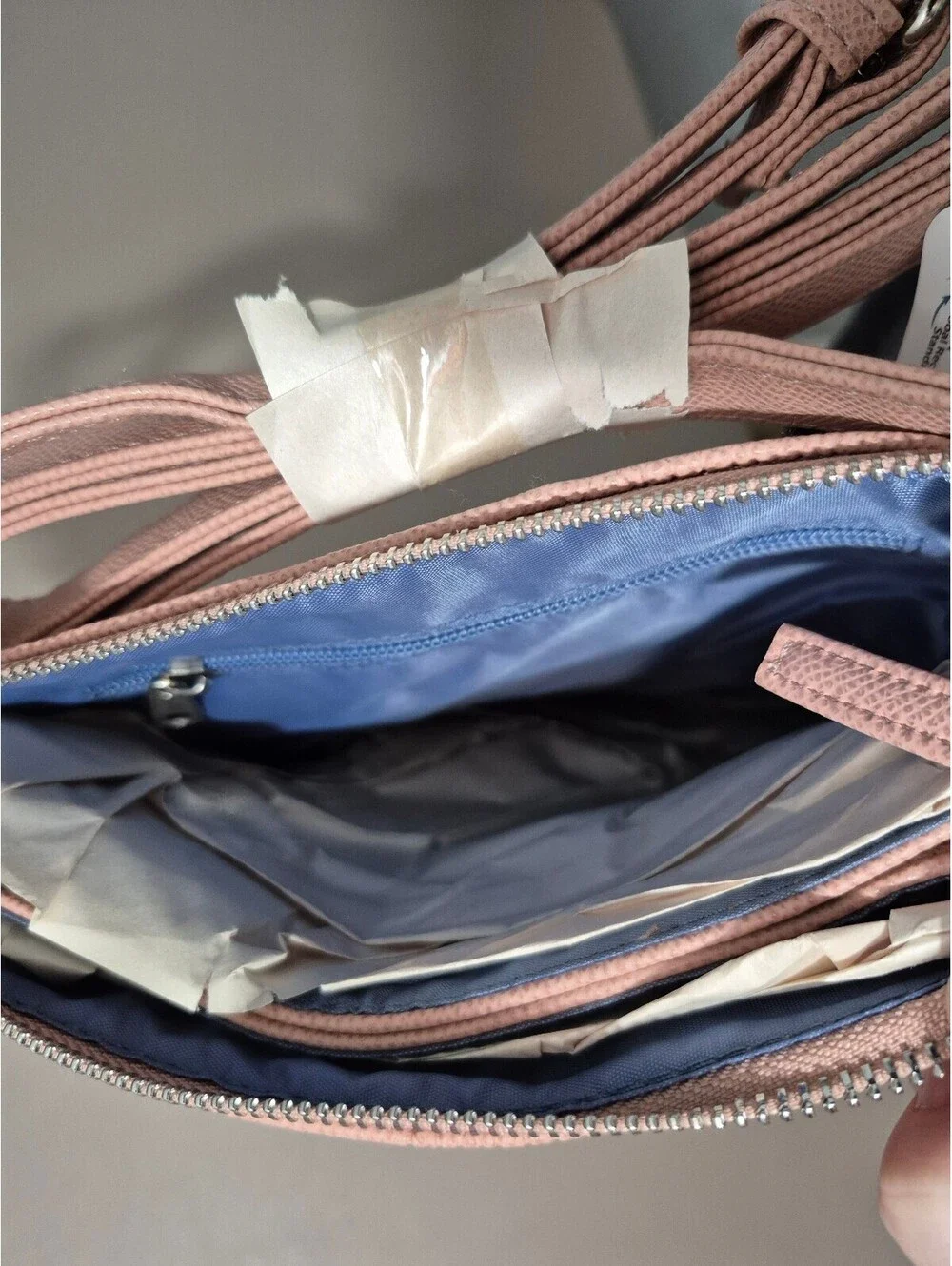 Nautica Blush Pink Embossed Logo Crossbody Bag NWT Adjustable Strap 9x10